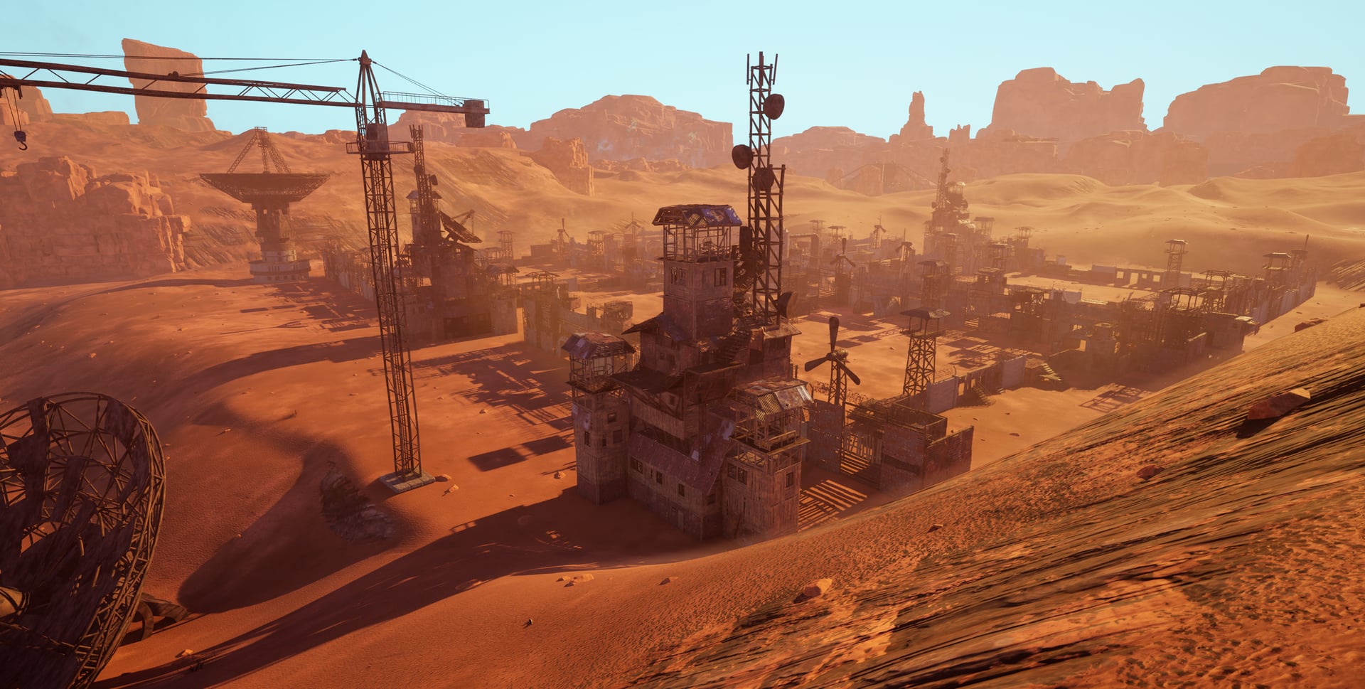 Harbor screenshot of a route between wasteland regions