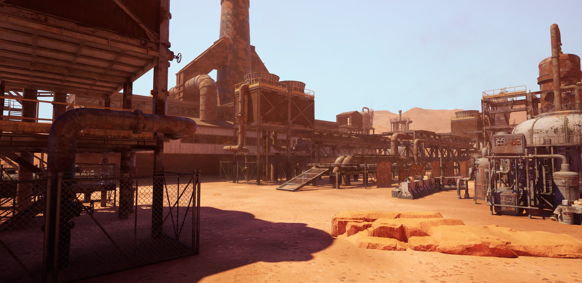 Harbor screenshot of a ruined structure in the post-apocalyptic world