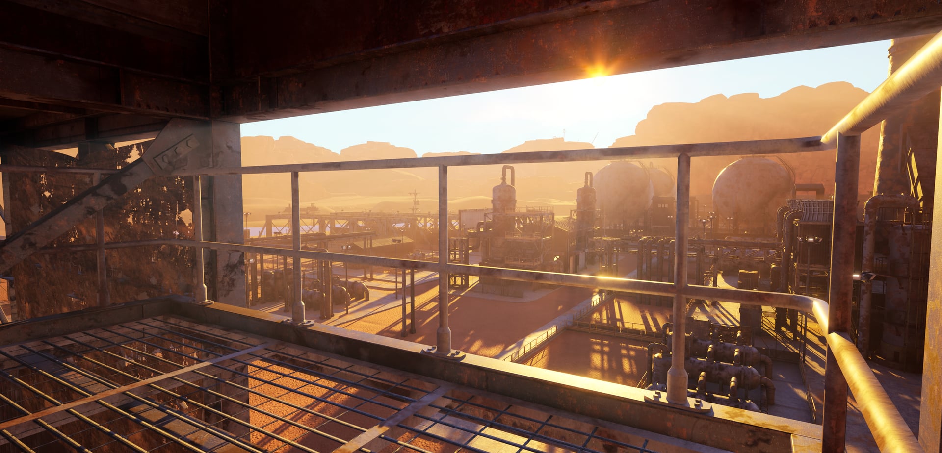 Harbor gameplay screenshot of the post-apocalyptic open world