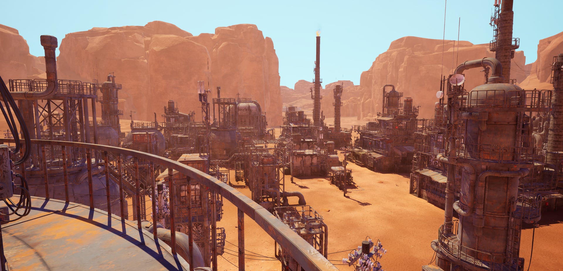 Harbor screenshot of a survivor outpost in the wasteland