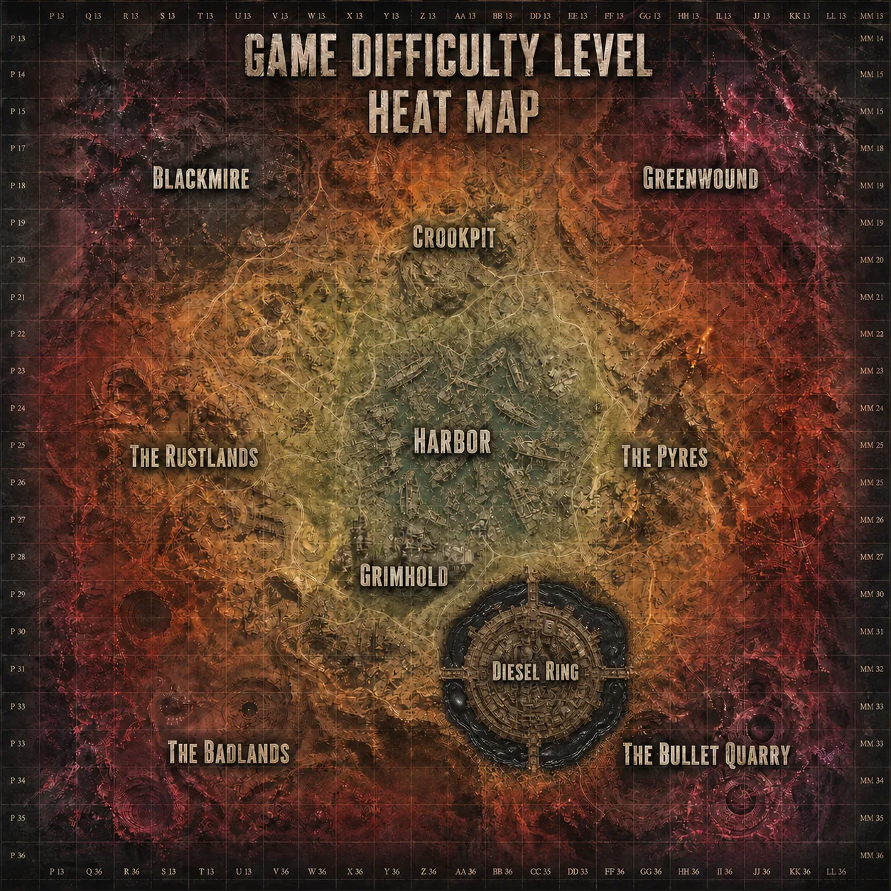 Harbor open-world difficulty map